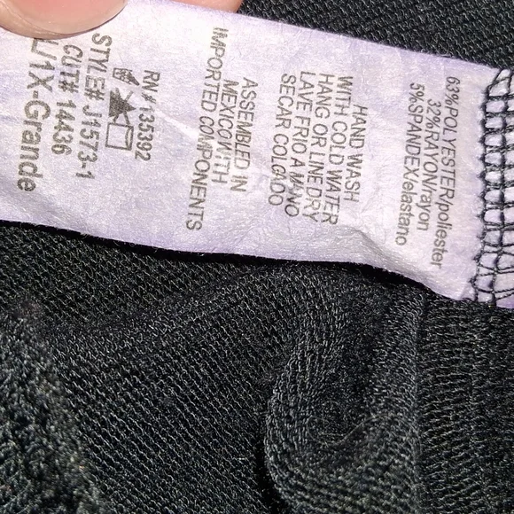 EUC S-Twelve Size 1X Goth Black Hooded Rhinestone Draped Cardigan!! - Picture 10 of 10